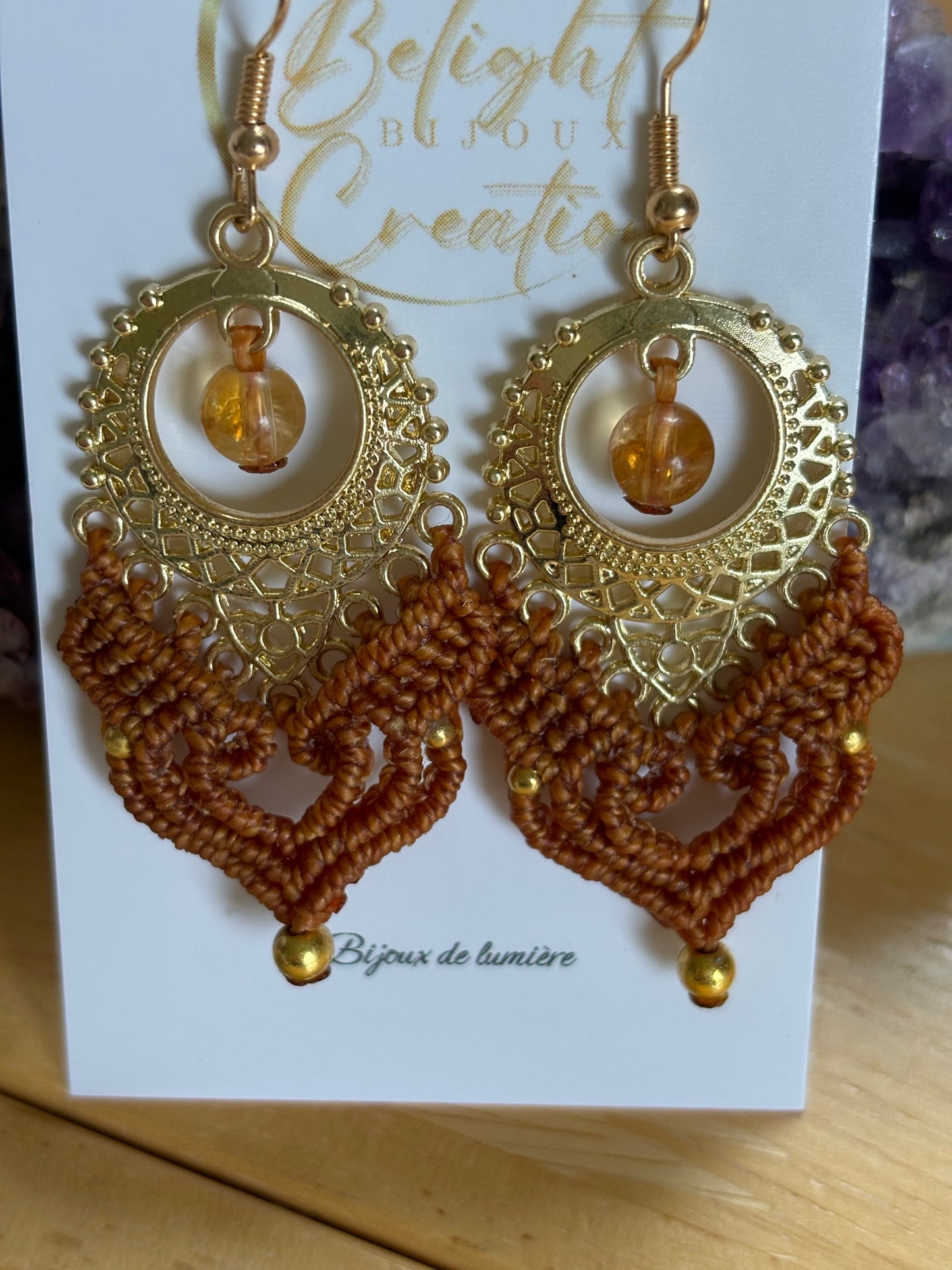 Cœur et citrine véritable