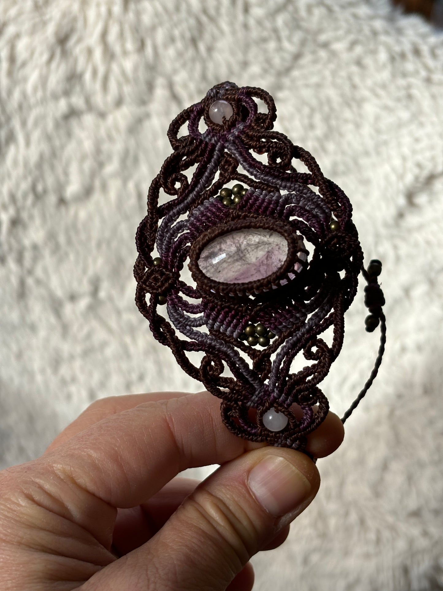 MA003 - Bracelet manchette améthyste