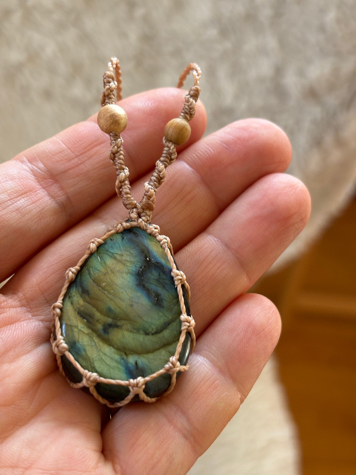 Collier Labradorite goutte-4