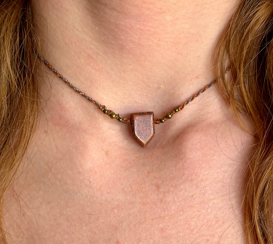 CO-038 - Choker minimaliste - Pierre de jaspe - b